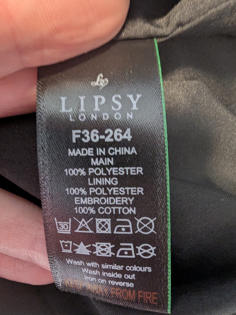 Lipsy London Black & White Embroidered Puff Sleeve Mini Dress - Picture 9 of 9